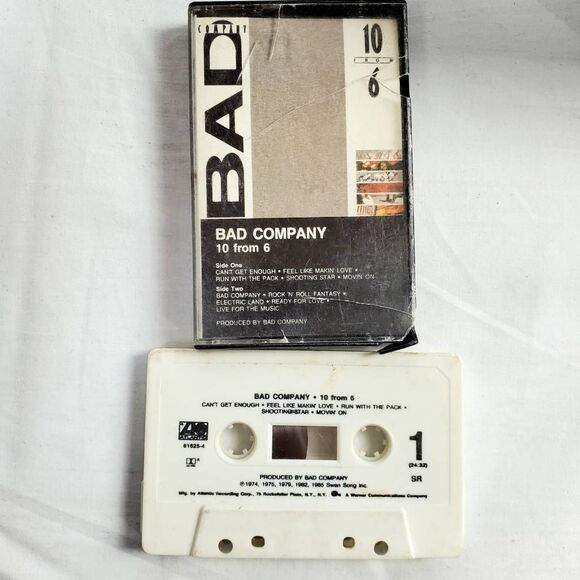 Bad Company – 10 From 6 Cassette Album 1985 Swan Song / Atlantic Records - Picture 1 of 3